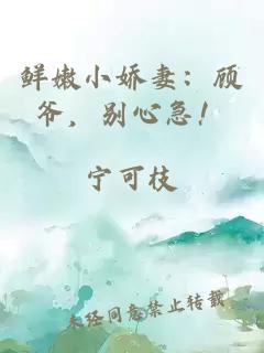 鲜嫩小娇妻：顾爷，别心急！